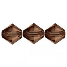 Preciosa MC Bicone 3mm beads Smoked topaz 10220